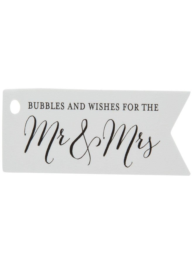 Show-Offs Mr & Mrs White Bubble Favor Tags for Weddings - 24 Count - Image 1